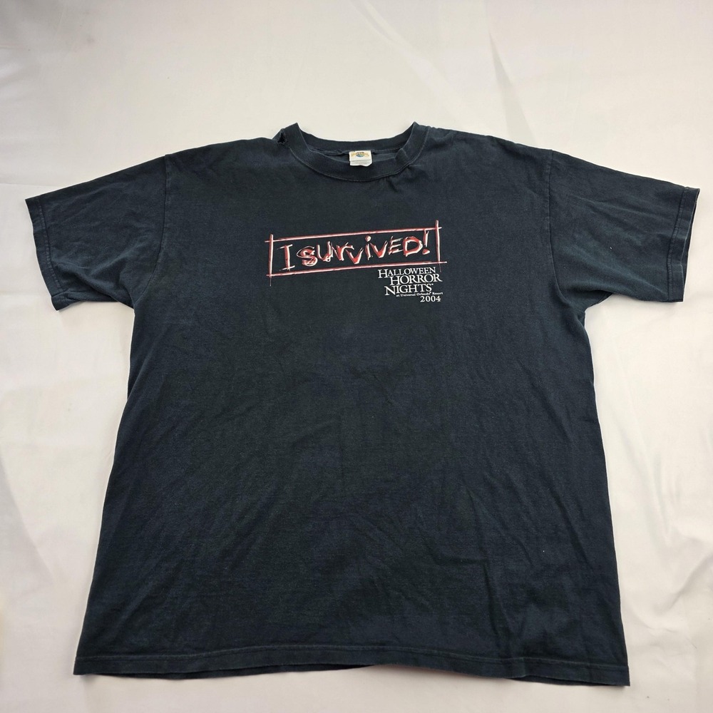 Vintage Universal Orlando Halloween Horror Nights Shirt Mens XL Black 2004 Tee